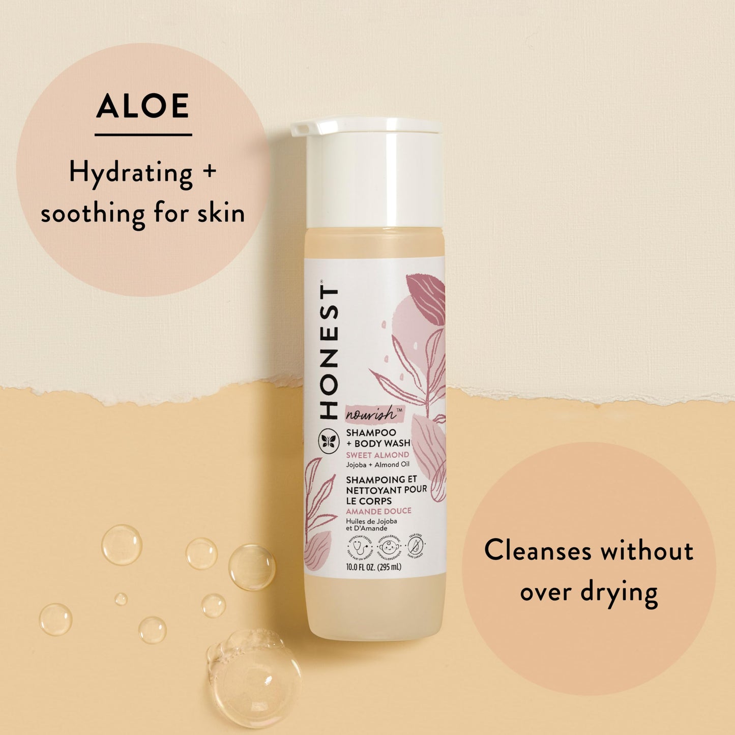 The Honest Company Shampoo & Body Wash, Tear-Free, Fragrance-Free, 10 fl oz