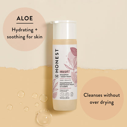 The Honest Company Shampoo & Body Wash, Tear-Free, Fragrance-Free, 10 fl oz