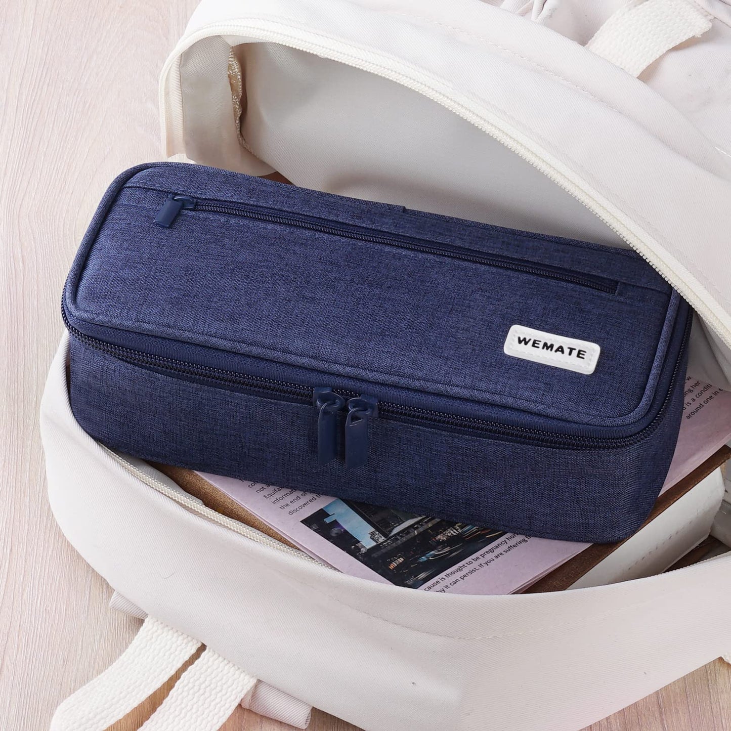 WEMATE Pencil Case, Large Storage Organizer, Makeup Bag, Teacher Must - have, Big Pencil Pouch, Marker Case for College