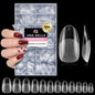 UNA GELLA 504Pcs Medium Pointed Almond Nail Tips, X-Soft Almond Gel Nails