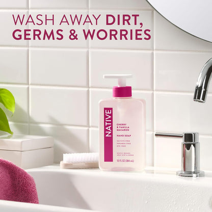 Native Liquid Hand Soap, Toasted Vanilla & Honey Scent, Non-Drying Formula for Soft, Smooth Hands, Made with Plant-Based Cleansers, Sulfate & Paraben Free, 13 oz Bottle