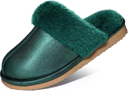 Litfun Fuzzy Slippers for Women Memory Foam Indoor House Shoes