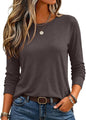 Zeagoo Women's Casual Shirts Long Sleeve Tops Crewneck Tshirts Fall Clothes