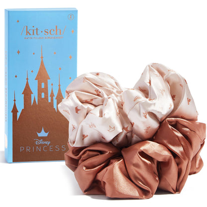 Kitsch Ultra-Petite Satin Scrunchies for Women - Eucalyptus, 6pcs