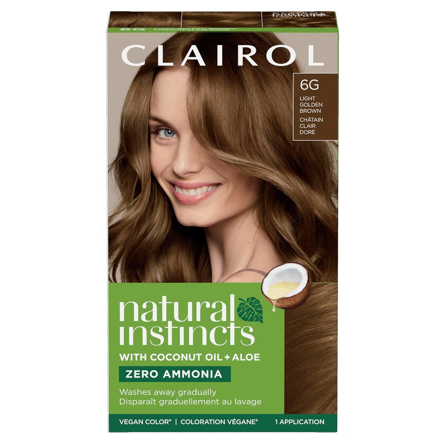 Clairol Natural Instincts Demi-Permanent Hair Dye, 4 Dark Brown | 1 Pack