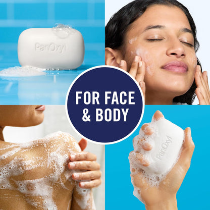 PanOxyl Acne Cleansing Bar, 2% Salicylic Acid, For Face & Body, 4 oz
