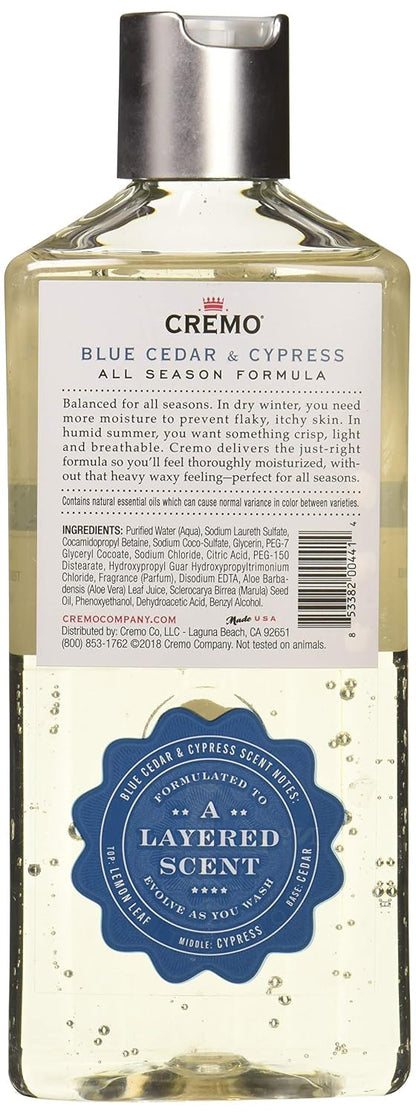 Cremo Body Wash for Men, Cypress Santal, 16 Fl Oz
