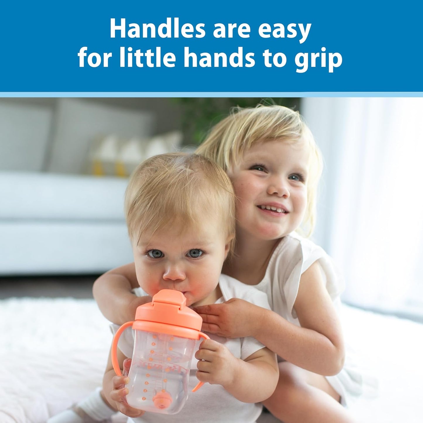 Dr. Brown's Milestones Baby's First Straw Cup, Blue, 1-Pack
