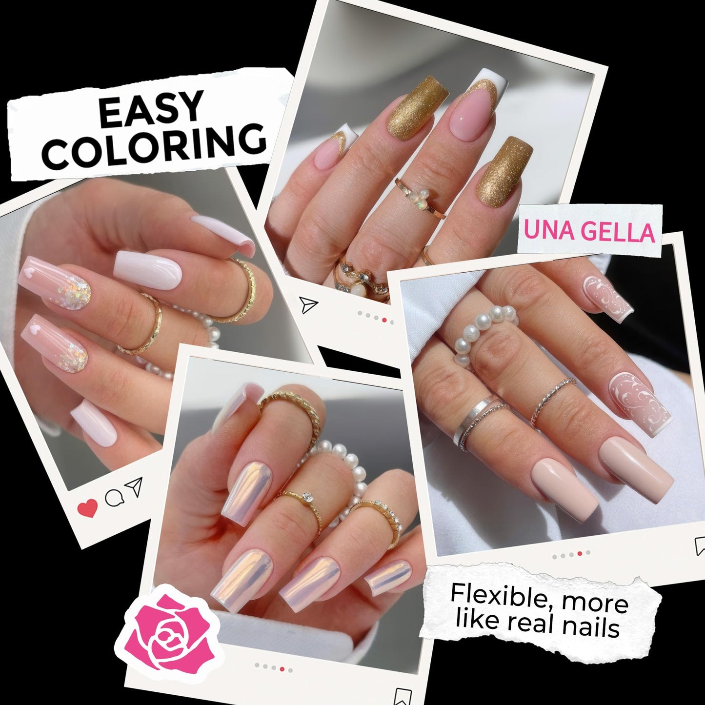 UNA GELLA 15g Nail Glue for Press On Nails with 20ml Nail Glue Remover Kit