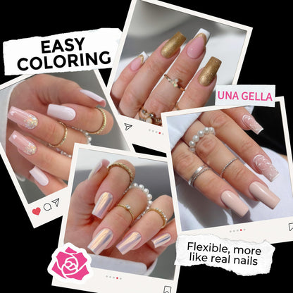 UNA GELLA 15g Nail Glue for Press On Nails with 20ml Nail Glue Remover Kit