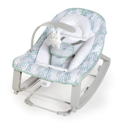 Ingenuity Keep Cozy 3-in-1 Grow with Me Vibrating Baby Bouncer, Seat & Infant to Toddler Rocker, Vibrations & -Toy Bar, 0-30 Months Up to 40 lbs (Weaver)