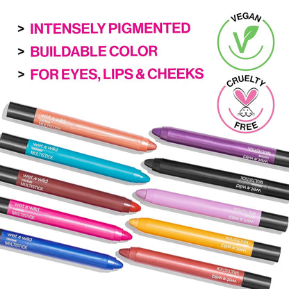 wet n wild Color Icon Cream Eyeliner Eyeshadow Multi-Stick, Moisturizing, Nourishing Velvety Cream-to-Powder Buildable & Blendable Formula, Cruelty-Free & Vegan - Brown Sugar