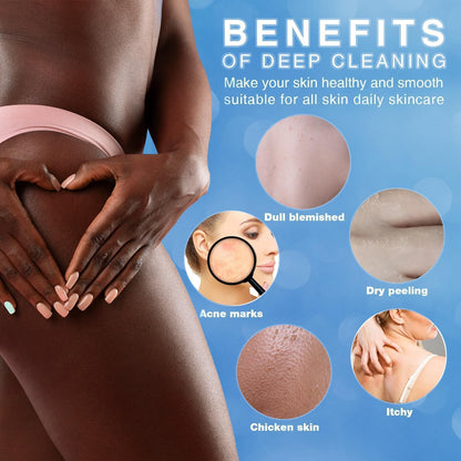 UJFQBH African Net Sponge Authenti, Exfoliating Body Scrubber for Back and Hard to Reach Areas, Gentle Daily Exfoliation for Deep Cleansing, Quick Drying Shower Essential, Aqua Grey 3 Pack