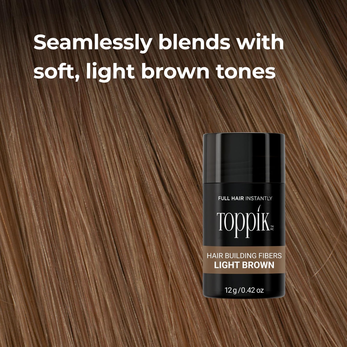 Toppik Hair Building Fibers, Fill In Fine or Thinning Hair Instantly Thicker, Fuller Looking Hair 9 Shades,4 size options