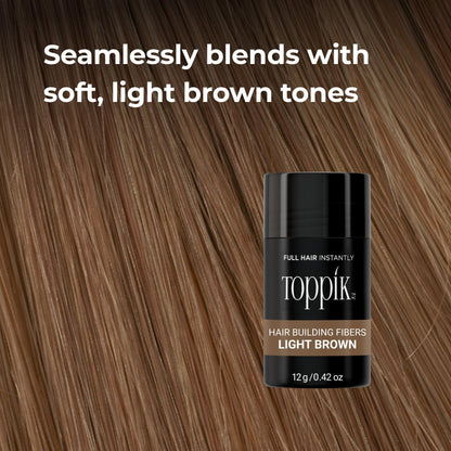 Toppik Hair Building Fibers, Fill In Fine or Thinning Hair Instantly Thicker, Fuller Looking Hair 9 Shades,4 size options