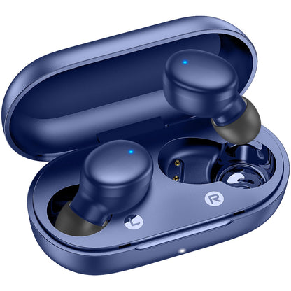 kurdene Wireless Earbuds Bluetooth 5.3 in Ear Buds Light Weight Headphones,Deep Bass Sound,Built in Mics Headset,Clear Calls Earphones for Sports Workout Glossy Black