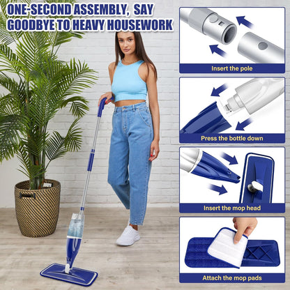 Microfiber Spray Mops for Floors Cleaning: Wet Dry Mop Hardwood Floor Mops