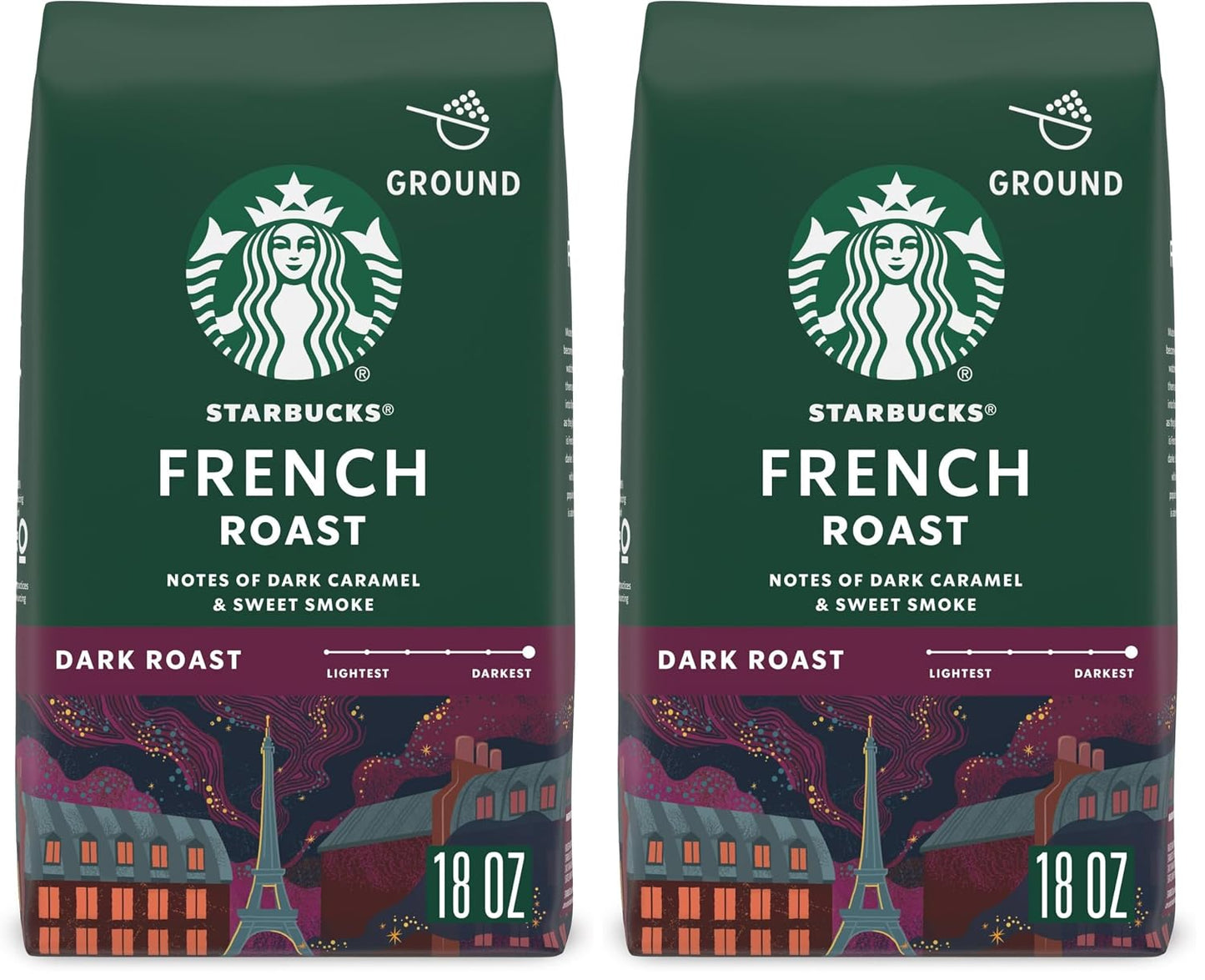 Starbucks Ground Coffee, Dark Roast Coffee, Italian Roast, 100% Arabica, 1 bag (18 oz)