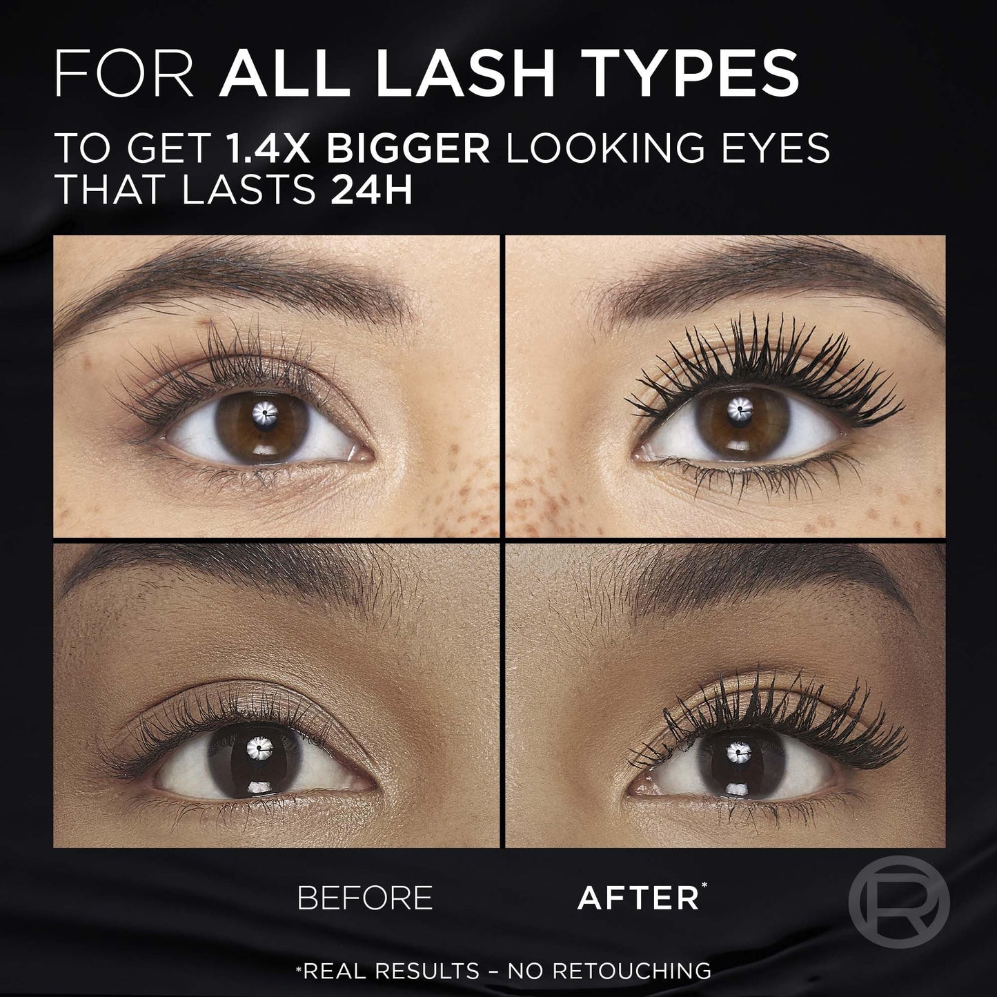 L'Oreal Paris Voluminous Panorama Chromatic Mascara, Volumizing and Lengthening Brown Mascara, Longwear, Smudge-Resistant and Washable, 705 Brown Leather