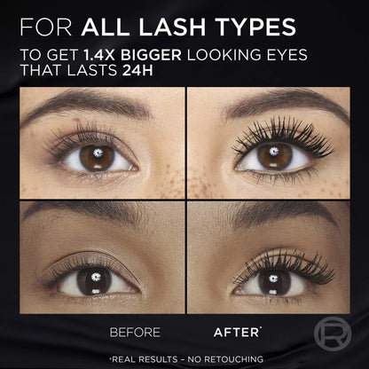 L'Oreal Paris Voluminous Panorama Chromatic Mascara, Volumizing and Lengthening Brown Mascara, Longwear, Smudge-Resistant and Washable, 705 Brown Leather