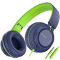 AILIHEN C8 Kids Wired Headphones with Mic for School, 3.5mm Jack, BlackBlue
