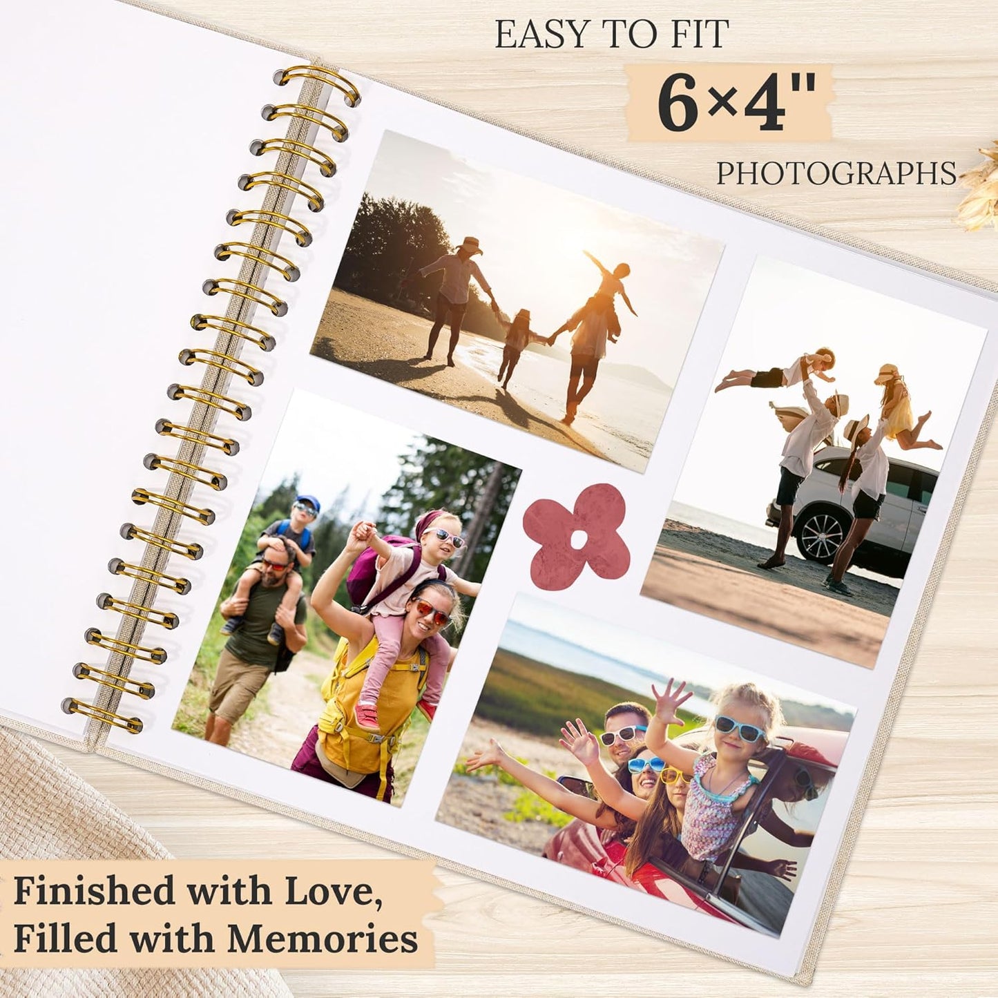 12"x12" Scrapbook Photo Album Linen Cover 40 Sheets 80 Pages White Paper