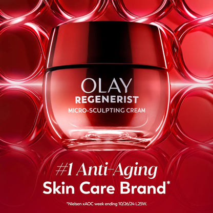 Olay Face Moisturizer, Regenerist Micro-Sculpting Facial Cream for Women - Anti-Aging, Anti-Wrinkle, Firming Skin Care - Triple Collagen Cream, Peptide Moisturizer, Hyaluronic Acid, Niacinamide, 1.7oz