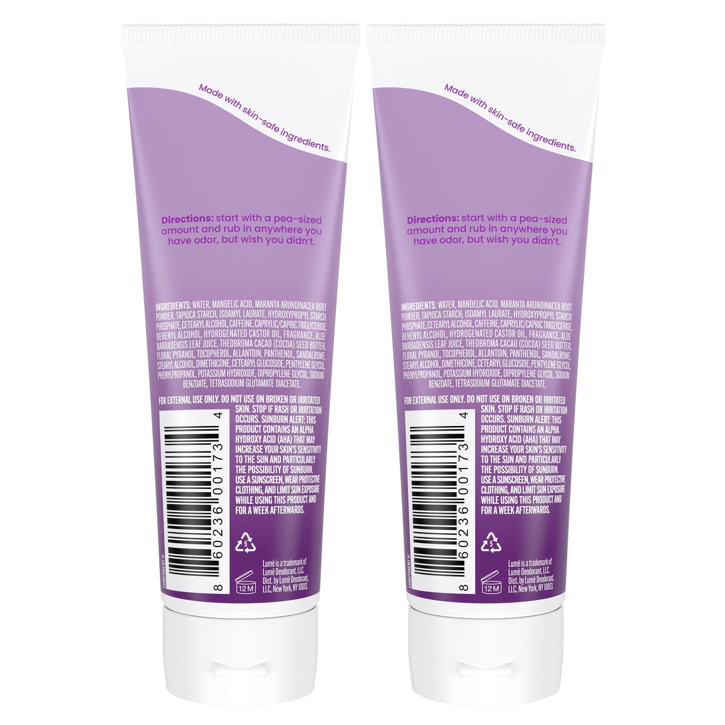 Lume Whole Body Deodorant - Cream Tube - 3 oz (Clean Tangerine)