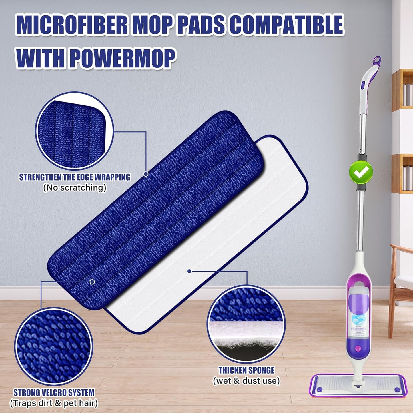 Microfiber Spray Mops for Floors Cleaning: Wet Dry Mop Hardwood Floor Mops