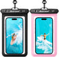 Hiearcool Waterproof Phone Pouch, Waterproof Phone Case, Black&Green 2-Pack