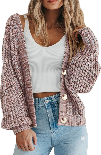 PRETTYGARDEN Women's Chunky Knit Open Front Cardigan Sweaters Fall Outfits