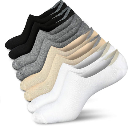 wernies No Show Socks Women Low Cut Ankle Socks Non Slip 4/8 Pairs