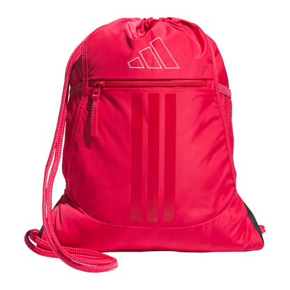 adidas Alliance Sackpack – Drawstring Backpack for Sports, Small Gym Bag, Preloved Teal Green/Black/3, OSFA