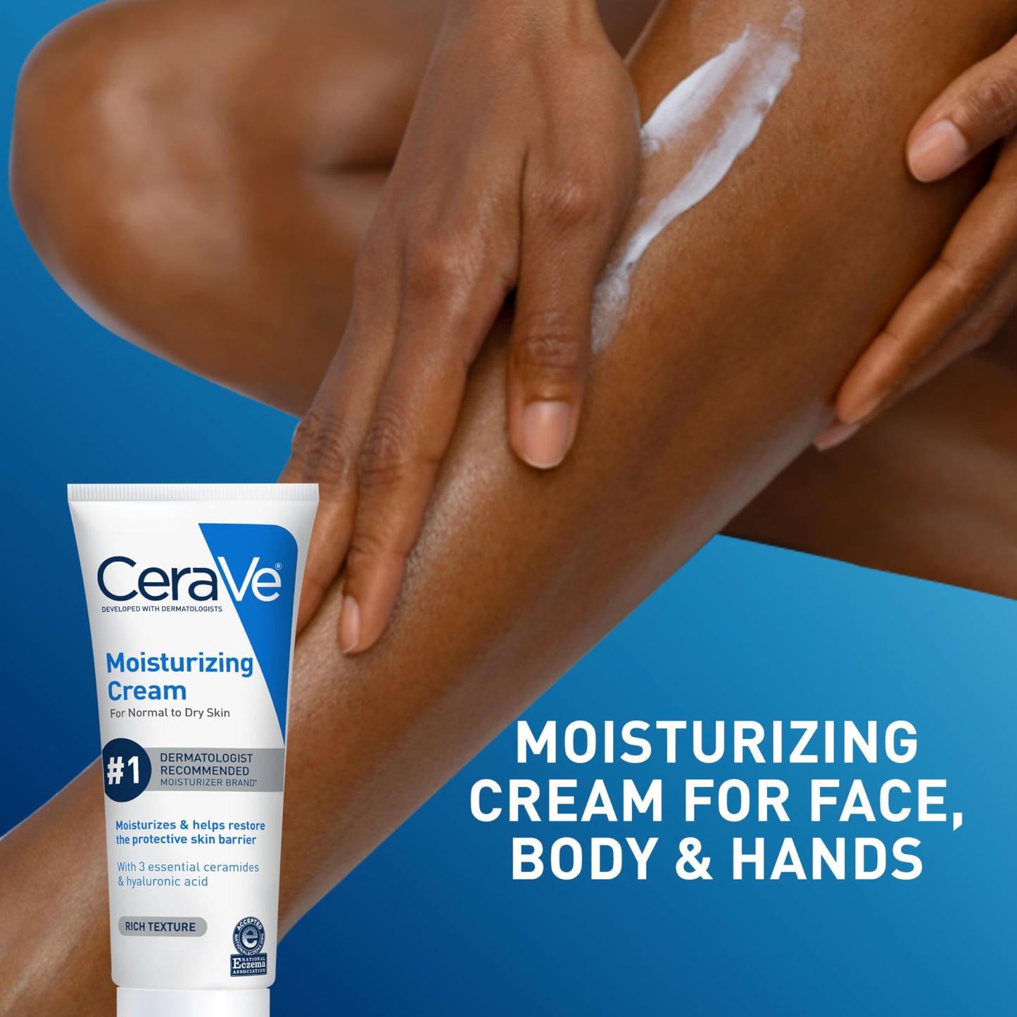 CeraVe Moisturizing Cream, Face & Body Moisturizer for Dry Skin, 19oz