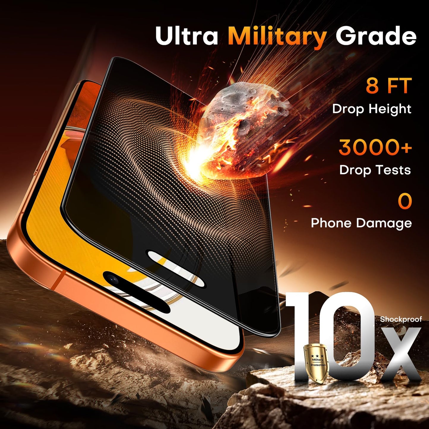 TOCOL for iPhone 17 Pro Max Screen Protector, Clear
