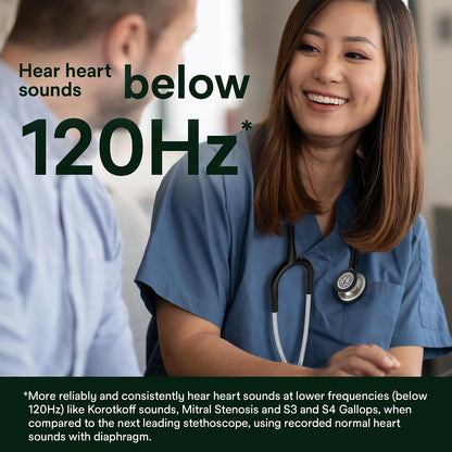 3M Littmann Classic III Monitoring Stethoscope, 5803, More Than 2X as Loud, Weighs Less, Stainless Steel Black-Finish Chestpiece, 27" Black Tube, Stem and Headset