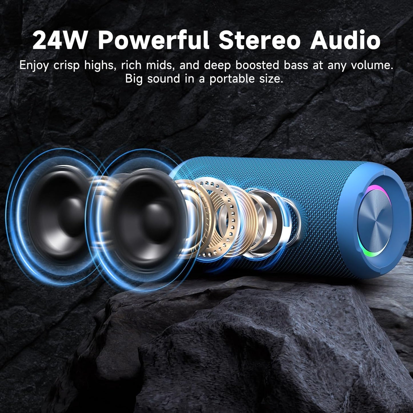 Ortizan X10 Portable Bluetooth Speaker (1st Gen), IPX7 Waterproof, Wireless
