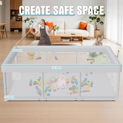 Hiaksedt Baby Playpen 50x50 Inch, Play Pens for Babies and Toddlers