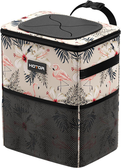 HOTOR Car Trash Can, Leakproof Car Organizer, 2-Gallon, Black