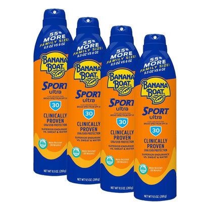 Banana Boat Sport SPF 50 Sunscreen Spray, 6 oz (2 Pack)