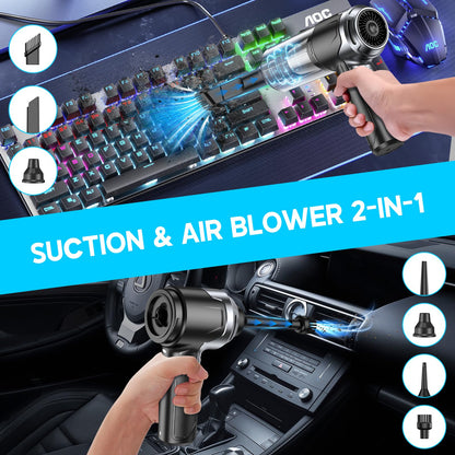 KMM Handheld Car Vacuum Cleaner, Hand Held Vacuum Cleaner and Air Duster