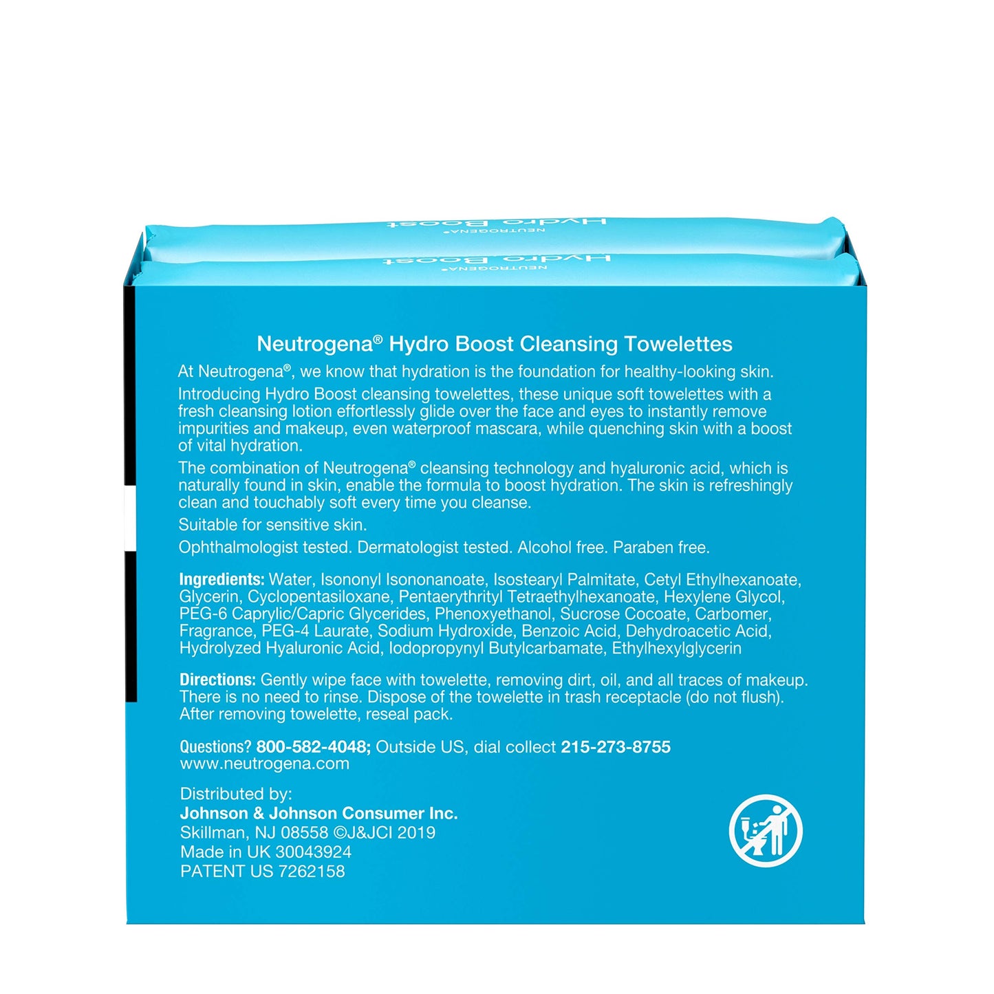Neutrogena Hydro Boost Cleansing Wipes Makeup Remover, 25 Ct