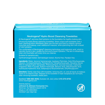Neutrogena Hydro Boost Cleansing Wipes Makeup Remover, 25 Ct