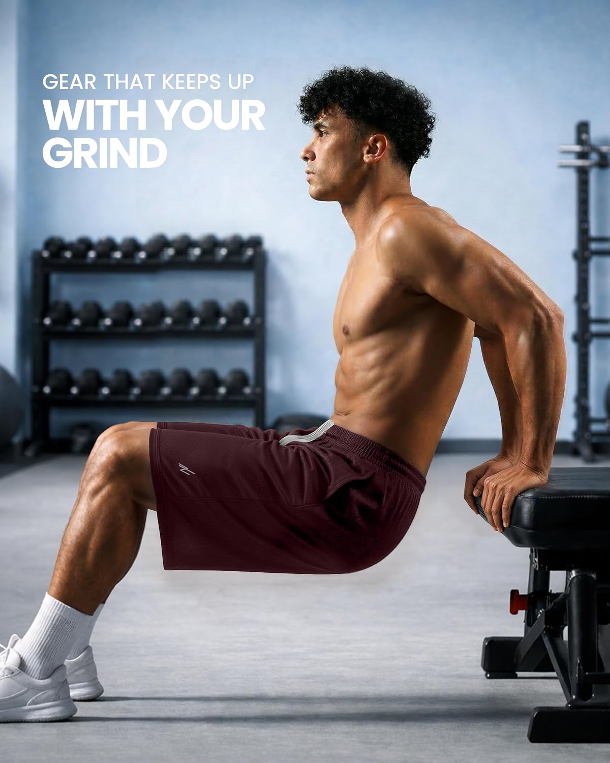 Breathable Mesh Mens Athletic Shorts Loose-Fit Quick Dry Running Gym Shorts