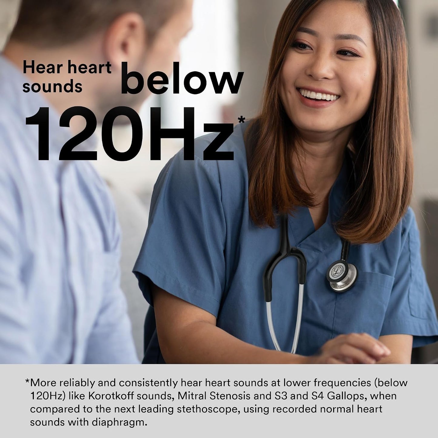 3M Littmann Classic III Monitoring Stethoscope, 5803, More Than 2X as Loud, Weighs Less, Stainless Steel Black-Finish Chestpiece, 27" Black Tube, Stem and Headset