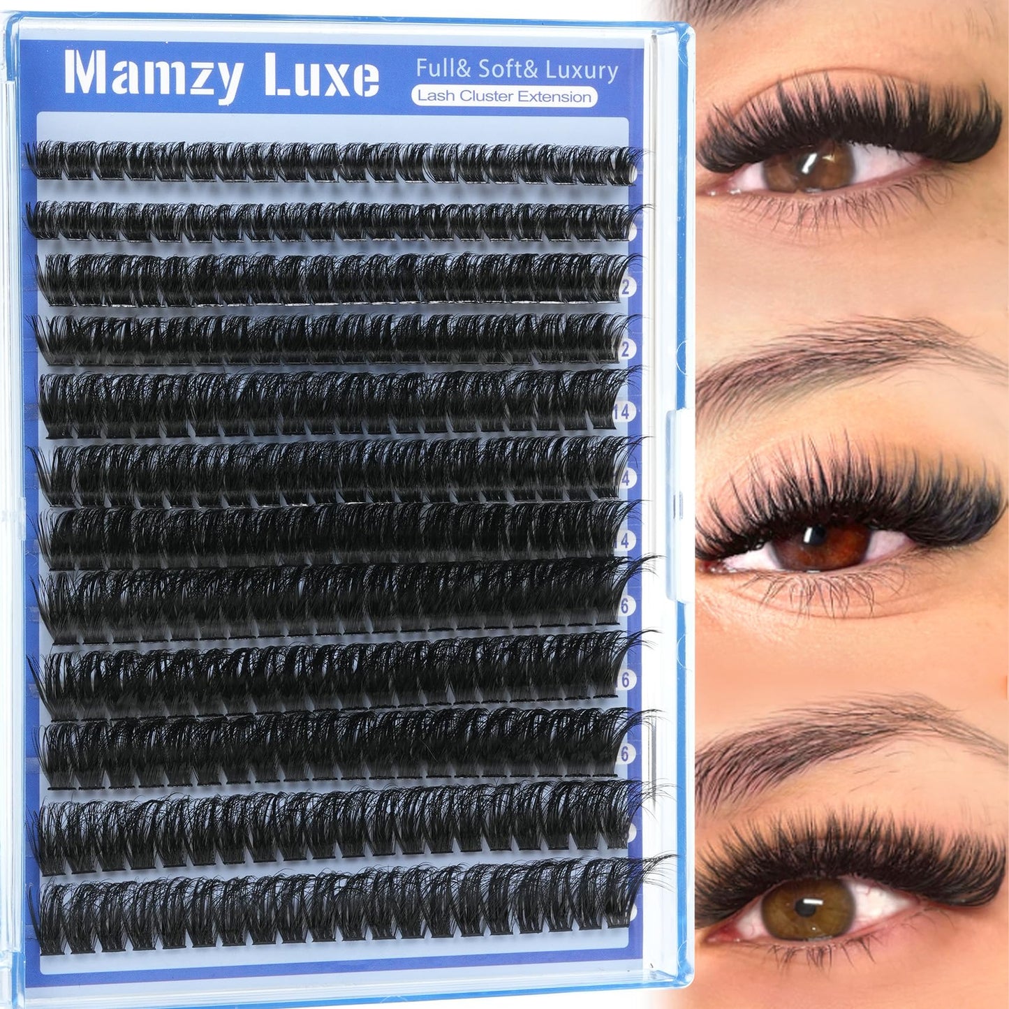 Lash Clusters Wispy 100D Eyelash Clusters 10-18mm Fluff Cluster Eyelash Extensions D Curl No Plastic Feel Individual Lashes Extension 204 Pcs Versatile False Eyelashes Clusters