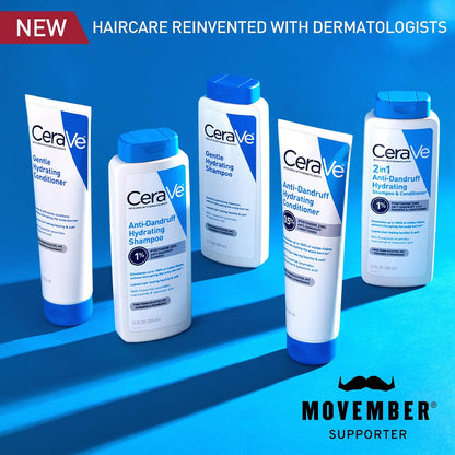 CeraVe Hydrating Anti Dandruff Shampoo, Itchy Scalp Treatment, 12oz