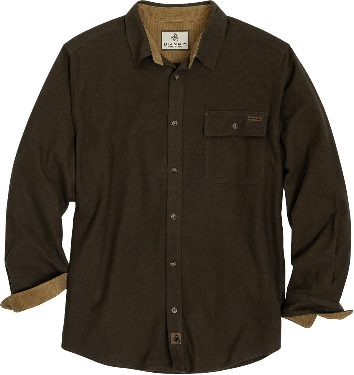 Legendary Whitetails Mens Flannel Long Sleeve Button Down 100% Cotton Shirt