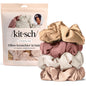 Kitsch Ultra-Petite Satin Scrunchies for Women - Eucalyptus, 6pcs