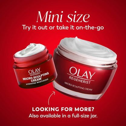 Olay Face Moisturizer, Regenerist Micro-Sculpting Facial Cream for Women - Anti-Aging, Anti-Wrinkle, Firming Skin Care - Triple Collagen Cream, Peptide Moisturizer, Hyaluronic Acid, Niacinamide, 1.7oz